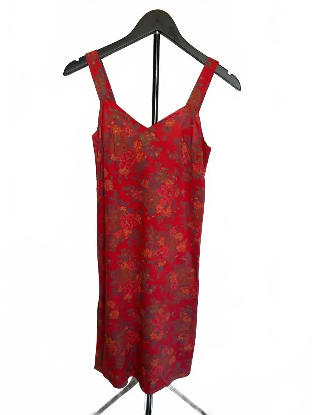 Vintage 70s Liberty House Sun Babies Hawaii Red Floral Midi Dress Set XS Boho